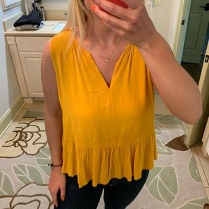 Madewell mustard yellow tank! Size medium